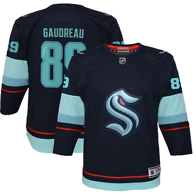 Frederick Gaudreau Youth Navy Seattle Kraken Home Premier Custom Jersey