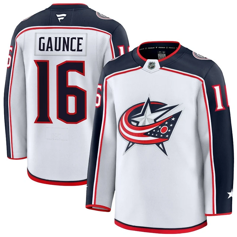 Brendan Gaunce Men's Fanatics White Columbus Blue Jackets Away Premium Custom Jersey