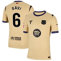 Gavi Gavi Men's Nike  Gold Barcelona 2025/26 Away Match Authentic Custom Jersey