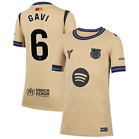 Gavi Gavi Youth Nike  Gold Barcelona 2025/26 Away Stadium Replica Custom Jersey