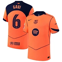 Gavi Gavi Men's Nike  Orange Barcelona 2025/26 Third Authentic Custom Jersey