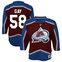 Cooper Gay Youth Burgundy Colorado Avalanche Home Custom Replica Jersey