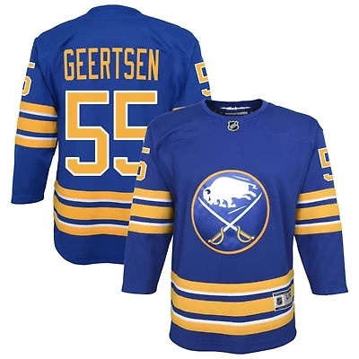 Mason Geertsen Youth Royal Buffalo Sabres Home Custom Premier Jersey