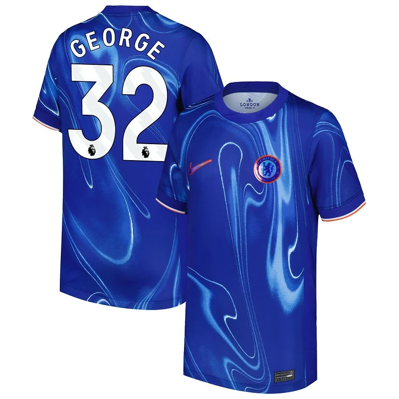 Tyrique George Youth Nike Blue Chelsea 2024/25 Home Custom Replica Jersey