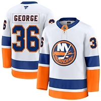 Isaiah George Men's Fanatics White New York Islanders Away Premium Custom Jersey