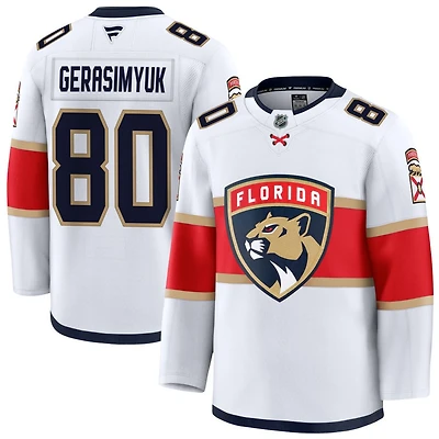Kirill Gerasimyuk Men's Fanatics White Florida Panthers Away Premium Custom Jersey