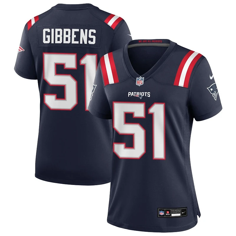 Jack Gibbens Women's Nike Navy New England Patriots Custom Game Jersey