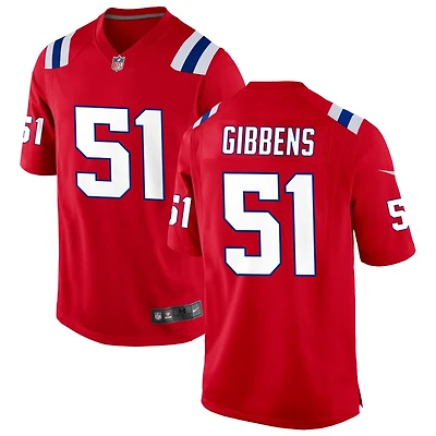 Jack Gibbens Men's Nike Red New England Patriots Alternate Custom Jersey