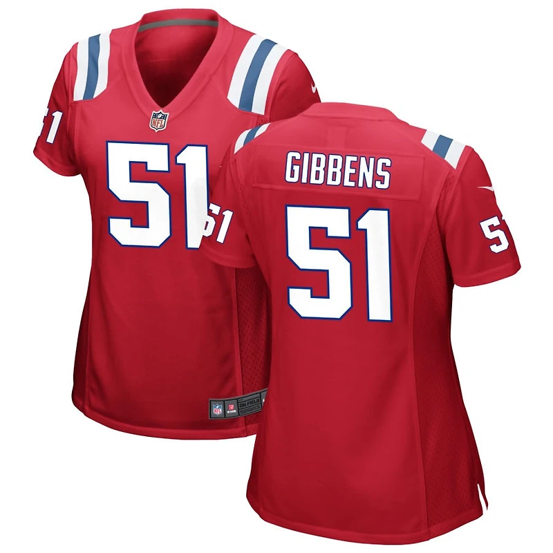 Jack Gibbens Women's Nike Red New England Patriots Alternate Custom Jersey