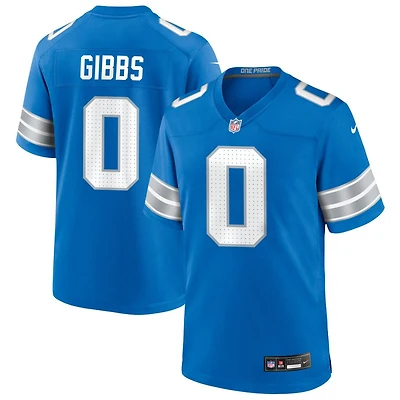 Jahmyr Gibbs Men's Nike Blue Detroit Lions Custom Game Jersey