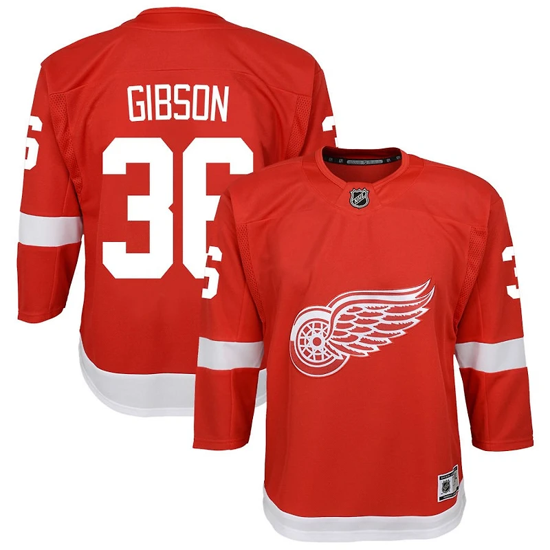 John Gibson Youth Red Detroit Red Wings Home Custom Premier Jersey
