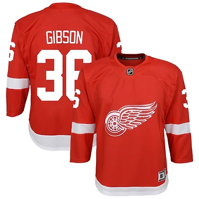 John Gibson Youth Red Detroit Red Wings Home Custom Premier Jersey