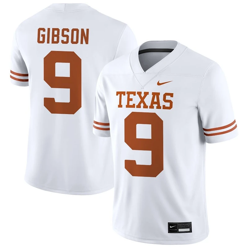 Jerrick Gibson Men's Nike White Texas Longhorns NIL Pick-A-Player Game Jersey
