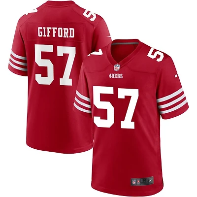 Luke Gifford Men's Nike Scarlet San Francisco 49ers Custom Jersey