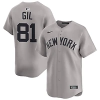 Luis Gil Men's Nike Gray New York Yankees Away Limited Custom Jersey