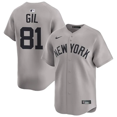 Luis Gil Men's Nike Gray New York Yankees Away Limited Custom Jersey