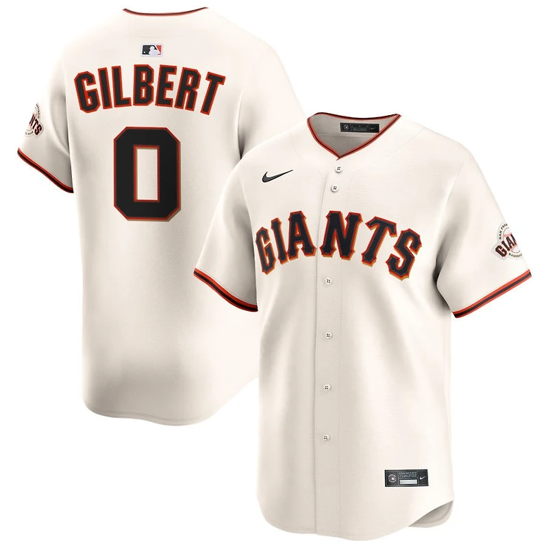 Drew Gilbert Men's Nike Cream San Francisco Giants Home Limited Custom Jersey