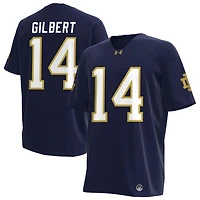 Micah Gilbert Men's Under Armour Navy Notre Dame Fighting Irish NIL Pick-A-Player Replica Football Jersey
