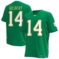 Micah Gilbert Men's Under Armour Kelly Green Notre Dame Fighting Irish Alternate NIL Pick-A-Player Replica Football Jersey