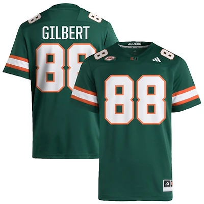 Luka Gilbert Men's adidas  Green Miami Hurricanes NIL Pick-A-Player Alternate Premier Football Jersey