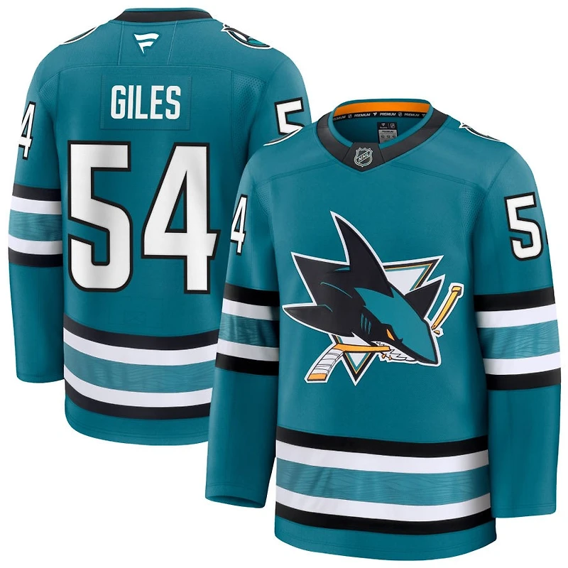 Patrick Giles Men's Fanatics Teal San Jose Sharks Home Premium Custom Jersey