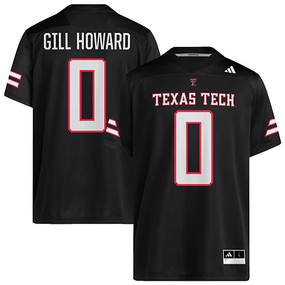 Skyler Gill Howard Men's adidas  Black Texas Tech Red Raiders Alternate Pick-A-Player NIL Replica Football Jersey