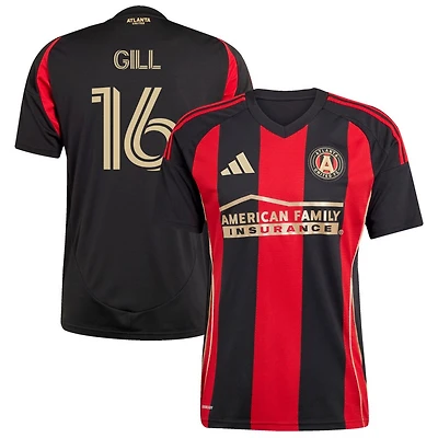Adrian Gill Men's adidas  Black Atlanta United FC 2025 The Connector Replica Custom Jersey