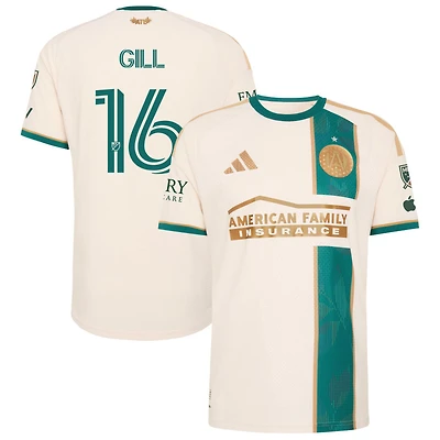 Adrian Gill Men's adidas Tan Atlanta United FC 2026 Spirit Of '96 On-Field Authentic Patch Custom Jersey