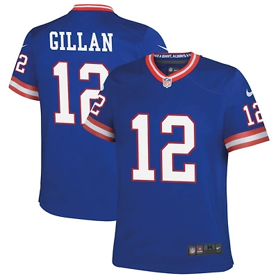 Jamie Gillan Youth Nike Royal New York Giants Classic Custom Game Jersey
