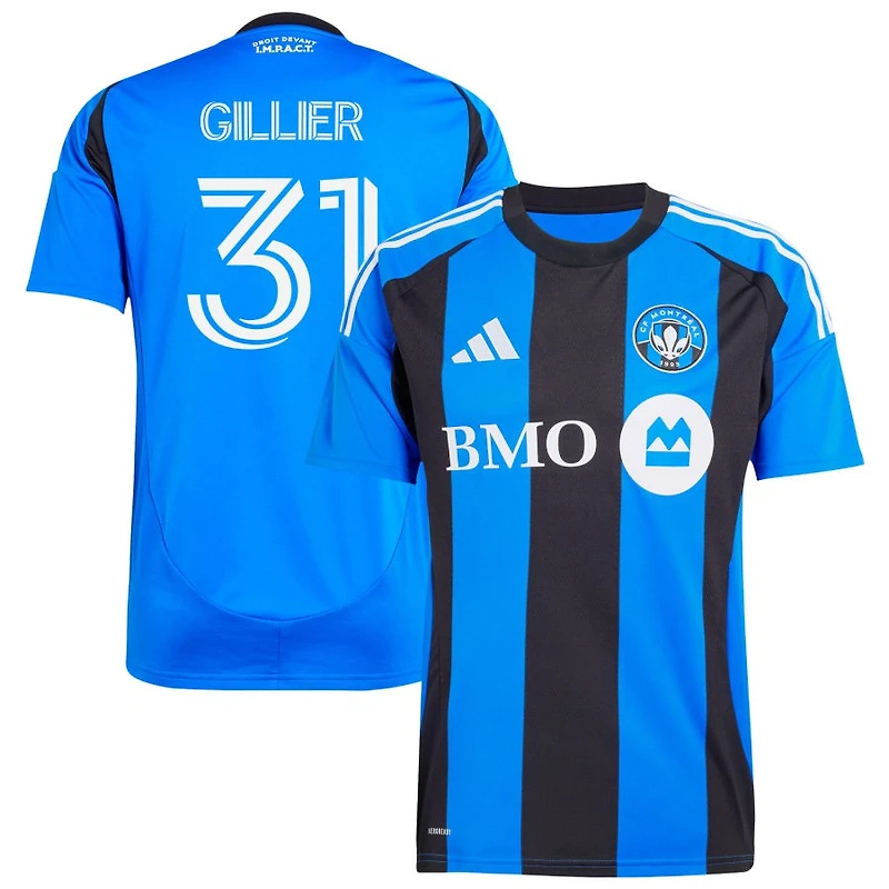 Thomas Gillier Men's adidas Blue CF Montreal 2025 Montréal Original Replica Custom Jersey