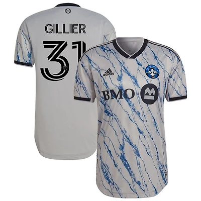 Thomas Gillier Men's adidas Gray CF Montreal 2023 Secondary Authentic Custom Jersey