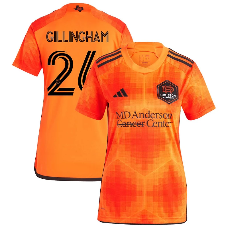 Blake Gillingham Women's adidas Orange Houston Dynamo FC 2023 El Sol Replica Custom Jersey