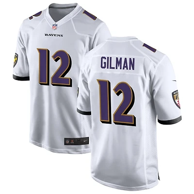 Alohi Gilman Men's Nike White Baltimore Ravens Custom Game Jersey