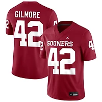 Wyatt Gilmore Men's Jordan Brand Crimson Oklahoma Sooners NIL Pick-A-Player Football Replica Jersey
