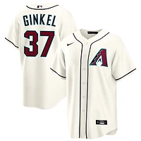 Kevin Ginkel Men's Nike  Cream Arizona Diamondbacks Home Custom Replica Jersey
