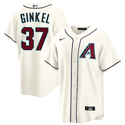 Kevin Ginkel Men's Nike  Cream Arizona Diamondbacks Home Custom Replica Jersey