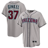 Kevin Ginkel Men's Nike  Gray Arizona Diamondbacks Road Custom Replica Jersey