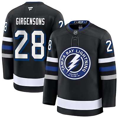 Zemgus Girgensons Men's Fanatics Black Tampa Bay Lightning Alternate Premium Custom Jersey