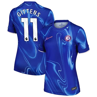Jamie Gittens Women's Nike Blue Chelsea 2024/25 Home Custom Replica Jersey