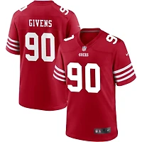 Kevin Givens Men's Nike Scarlet San Francisco 49ers Custom Jersey