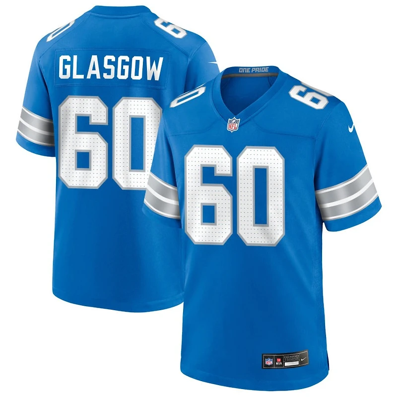 Graham Glasgow Men's Nike Blue Detroit Lions Custom Game Jersey