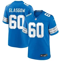 Graham Glasgow Men's Nike  Blue Detroit Lions Custom Game Jersey