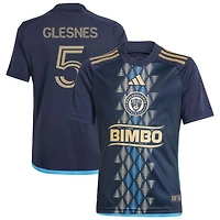 Jakob Glesnes Youth adidas  Navy Philadelphia Union 2024 The XV Kit Replica Custom Jersey