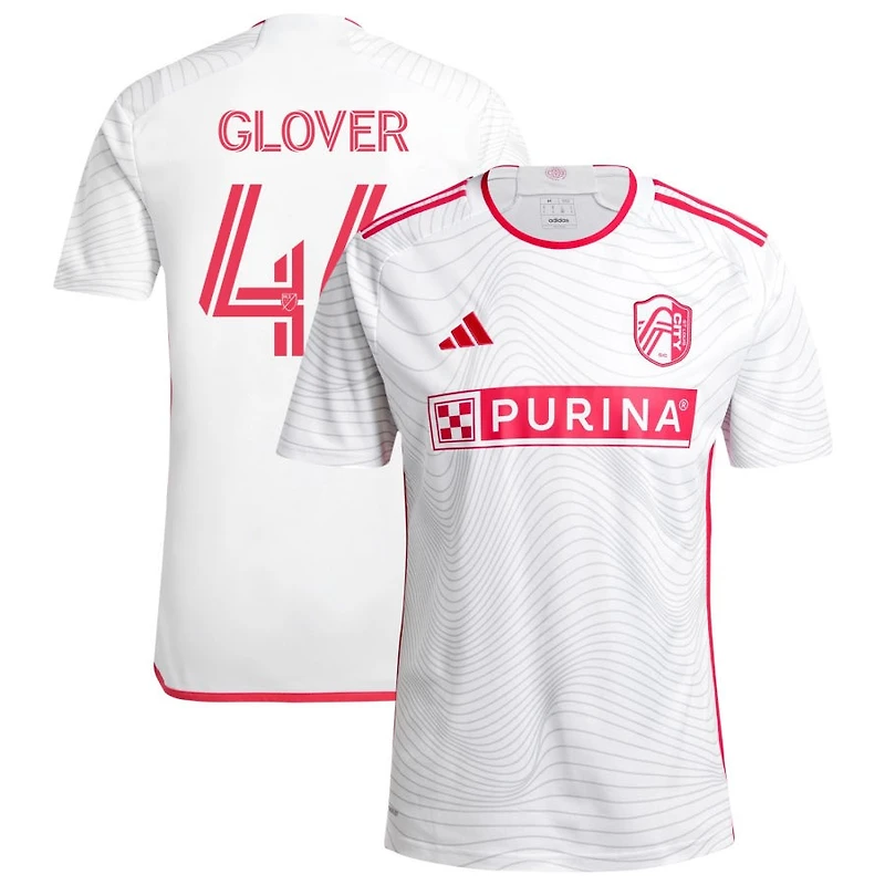 Caden Glover Men's adidas  White St. Louis City SC 2024 The Confluence Kit Replica Custom Jersey