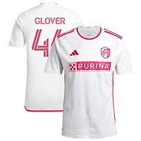 Caden Glover Men's adidas  White St. Louis City SC 2024 The Confluence Kit Replica Custom Jersey