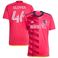 Caden Glover Men's adidas Red St. Louis City SC 2023 CITY Kit Replica Custom Jersey