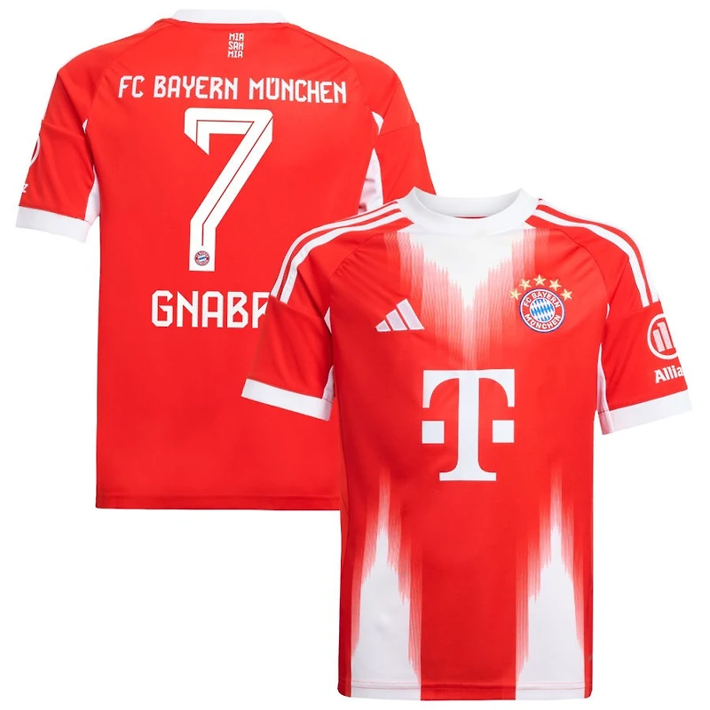 Serge Gnabry Youth adidas Red Bayern Munich 2025/26 Home Replica Custom Jersey