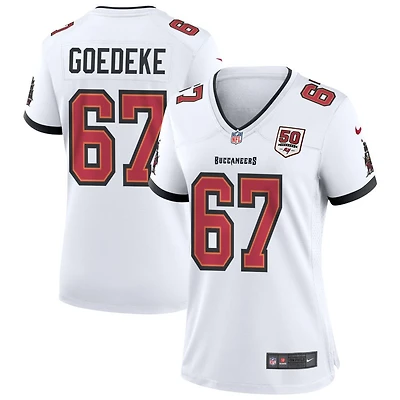 Luke Goedeke Women's Nike White Tampa Bay Buccaneers 50th Season Custom Game Jersey
