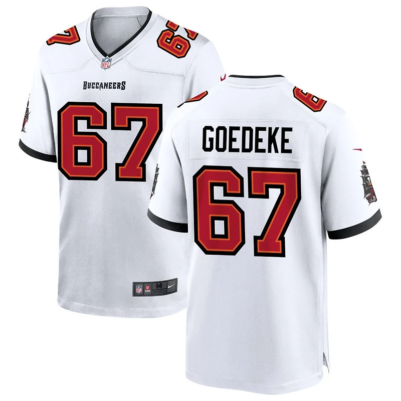 Luke Goedeke Men's Nike White Tampa Bay Buccaneers  White Custom Game Jersey