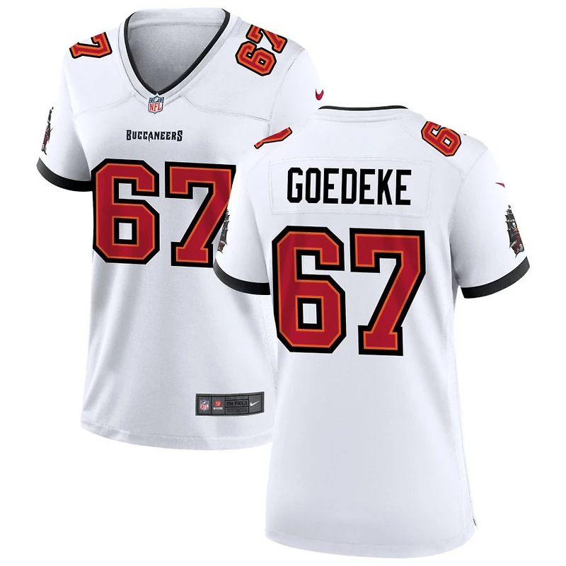 Luke Goedeke Women's Nike Tampa Bay Buccaneers White Custom Game Jersey